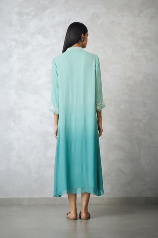 Seafoam faux jacket dress