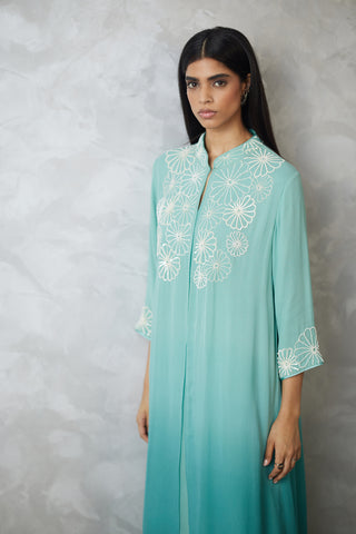 Seafoam faux jacket dress