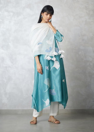 Seafoam ginkgo kurta set