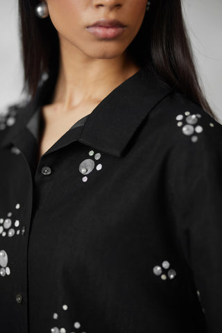 Dottie pearl denim shirt and pants