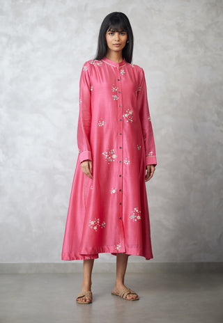 Coral dottie dress