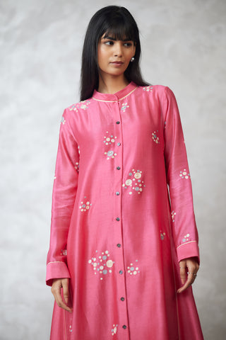 Coral dottie dress