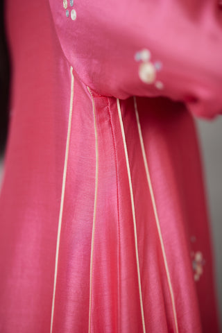 Coral dottie dress
