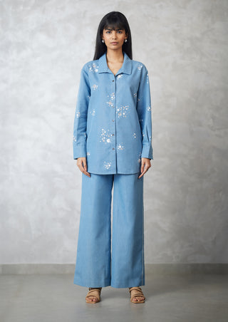 Dottie light blue shirt and pants