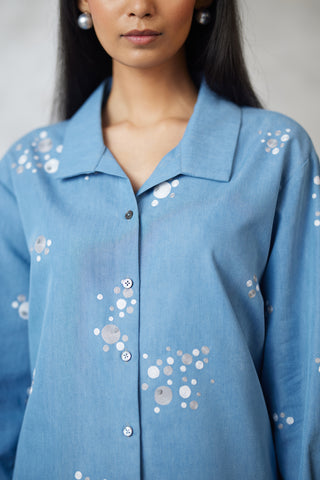 Dottie light blue shirt and pants