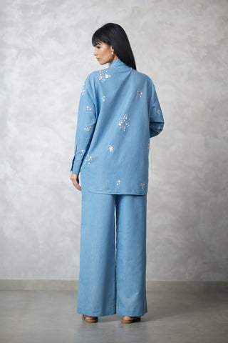 Dottie light blue shirt and pants