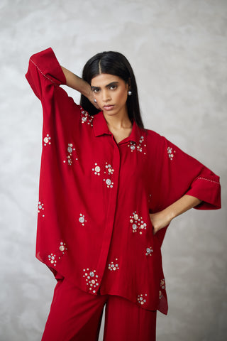 Dottie pearl red shirt and pants