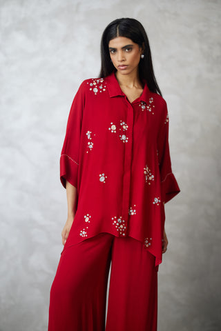 Dottie pearl red shirt and pants