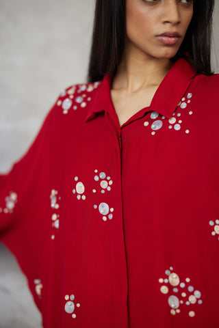 Dottie pearl red shirt and pants
