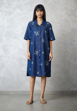 Dottie denim lounge shirt dress