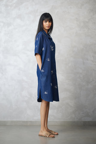 Dottie denim lounge shirt dress