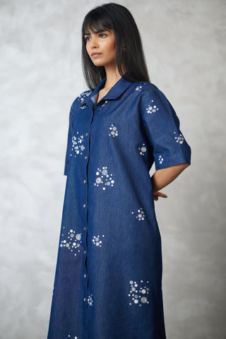 Dottie denim lounge shirt dress