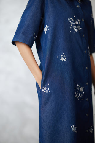 Dottie denim lounge shirt dress