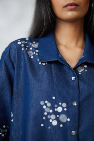 Dottie denim lounge shirt dress