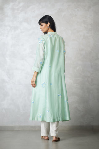 Seafoam dottie kalidar kurta set
