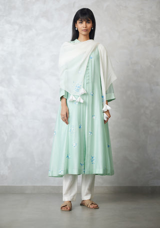Seafoam dottie kalidar kurta set