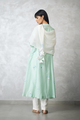Seafoam dottie kalidar kurta set
