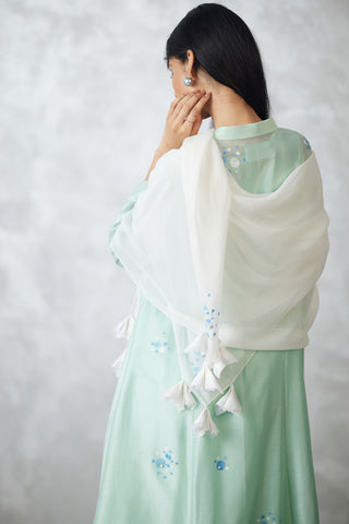 Seafoam dottie kalidar kurta set