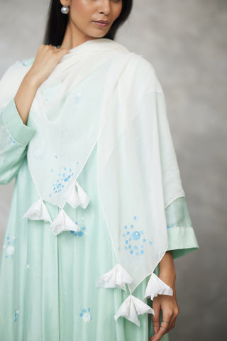 Seafoam dottie kalidar kurta set