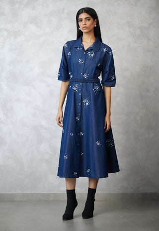 Dark denim blue dress