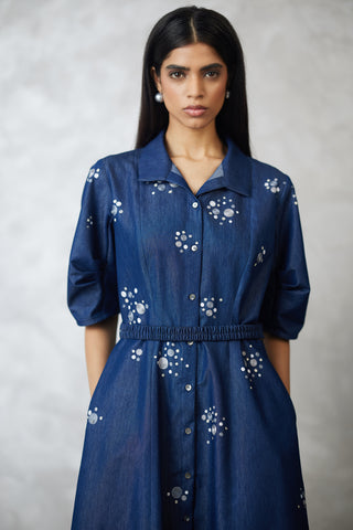 Dark denim blue dress