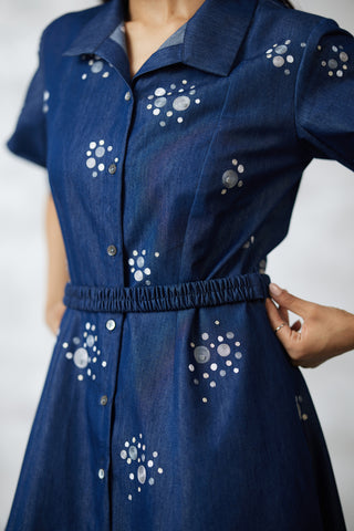 Dark denim blue dress