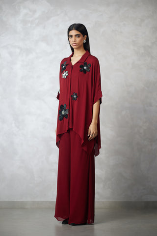 Maroon florencio shirt and pants