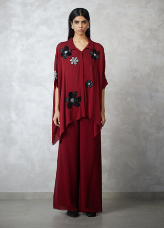 Maroon florencio shirt and pants