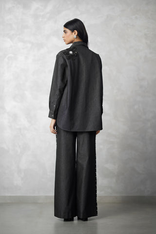 Black denim florencio shirt and pants