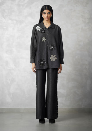 Black denim florencio shirt and pants