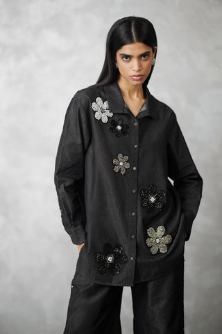 Black denim florencio shirt and pants