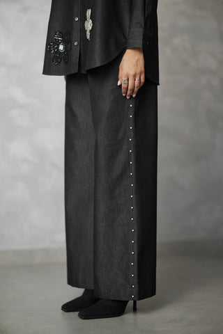 Black denim florencio shirt and pants