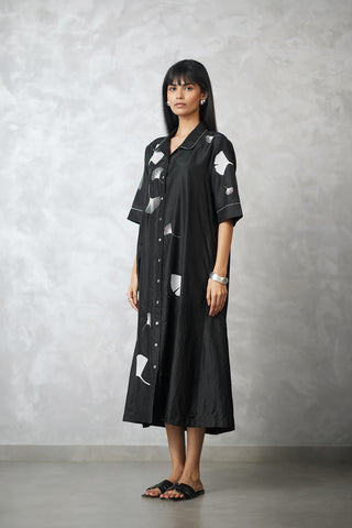 Black white shirt dress and slip