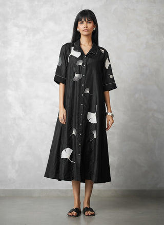 Black white shirt dress and slip