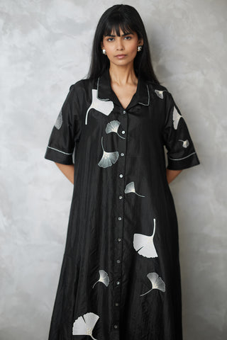 Black white shirt dress and slip