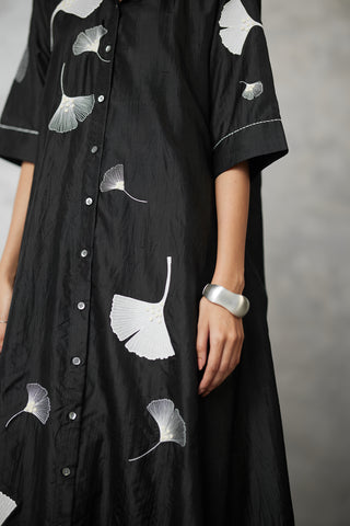 Black white shirt dress and slip