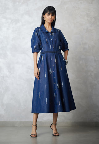Skyline denim dress and belt
