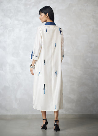 Ivory skyline shirt dress and slip