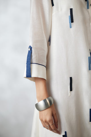 Ivory skyline shirt dress and slip
