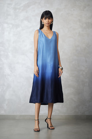 Skyline denim shirt jacket and ombre dress