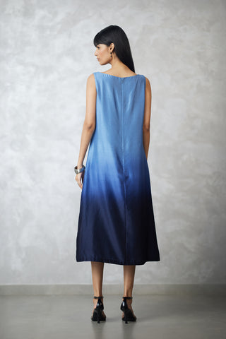 Skyline denim shirt jacket and ombre dress