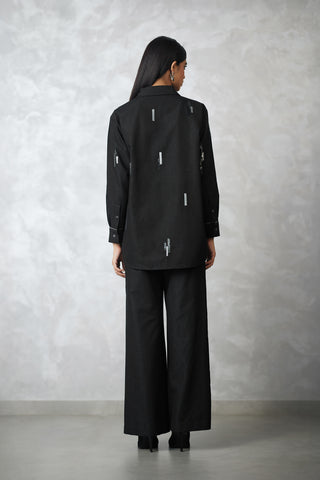 Skyline black denim shirt and pants