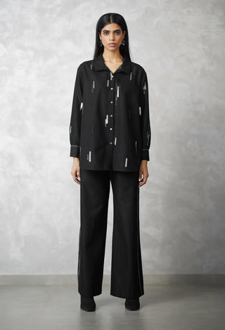 Skyline black denim shirt and pants