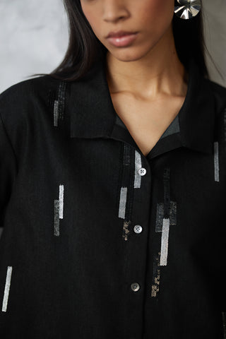 Skyline black denim shirt and pants