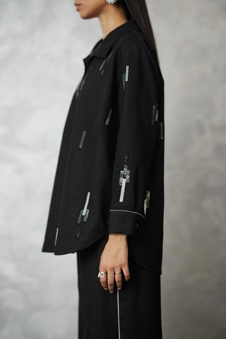 Skyline black denim shirt and pants