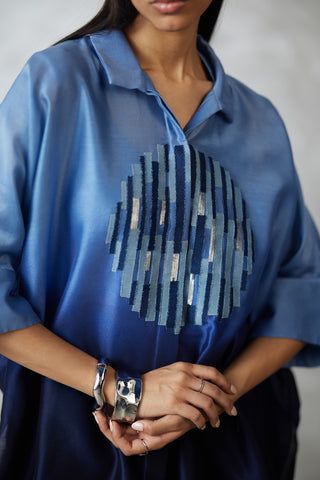 Ombre skyline circle motif shirt and pants