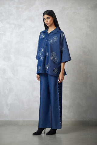 Dark blue denim nova shirt and pants