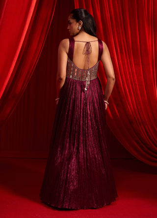 Wine dhomal anvaya anarkali and dupatta