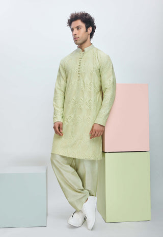 Cool Matcha Kurta And Pants by Nirmooha Men available on Indiaspopup.com