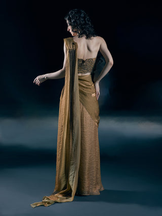 Helia pre-draped sari set